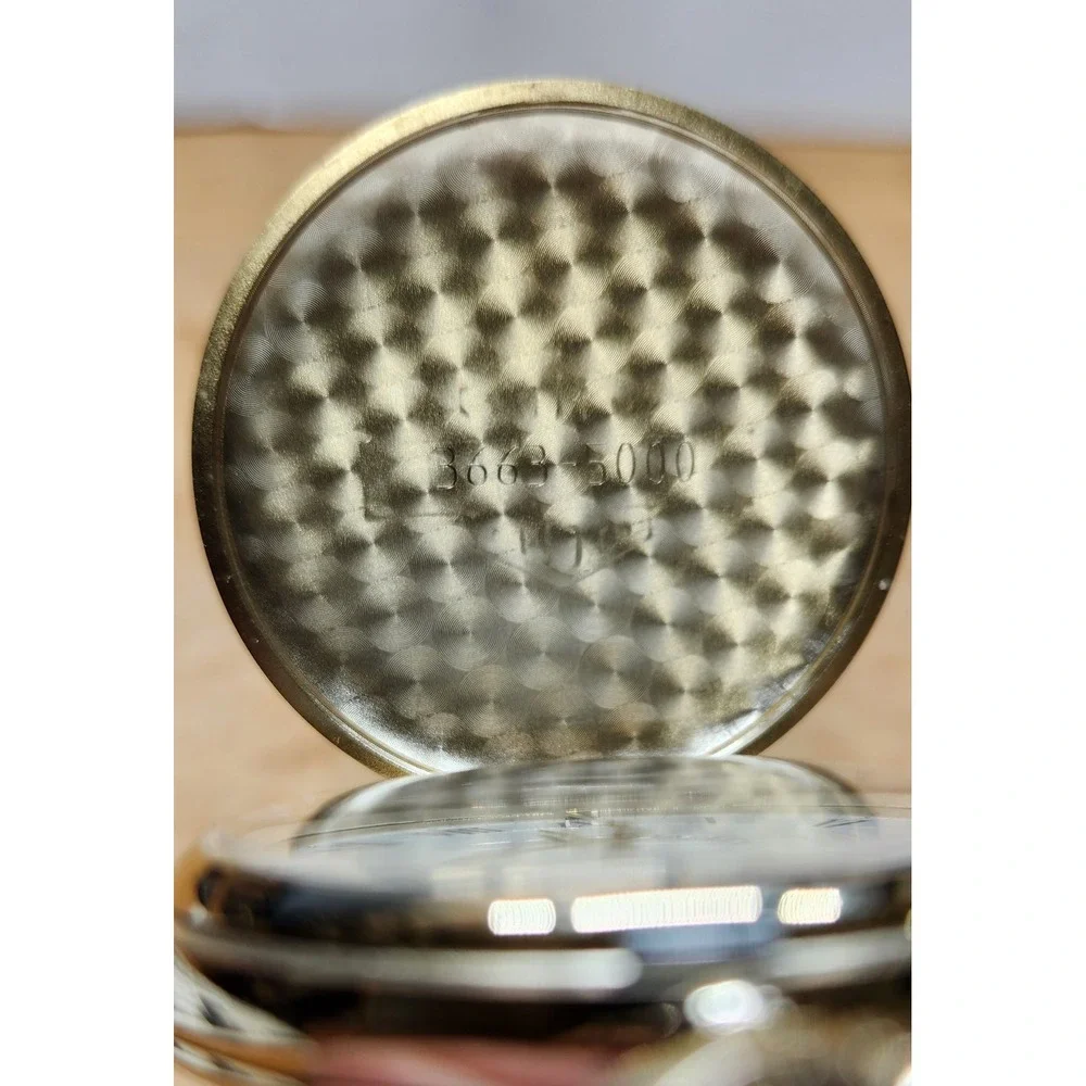Harley-Davidson Swiss Made Pocket Watch Day Date Gold Tone Limited Ed 3663/5000